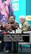 Presiden Prabowo Kisahkan Awal MBG, Singgung Insididen Keracunan di Hadapan Steve Forbes