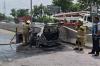 Mobil Jazz Terbakar di Tol JORR, Pengemudi Lari dari TKP