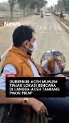 Gubernur Aceh Mualem Tinjau Lokasi Bencana di Langsa-Aceh Tamiang Pakai Pikap