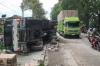 Kecelakaan Truk Terguling di Jalur Pantura Kendal, Diduga Sopir Alami Microsleep
