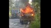 Tak Kuat Menanjak, Truk Bermuatan Mesin Panen Padi Hangus Terbakar di Lamongan