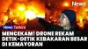 Detik-Detik Drone Rekam Kobaran Api Besar Luluhlantakkan Permukiman Padat di Kemayoran,  Ratusan KK Terdampak