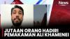 Jutaan Warga Tumpah Ruah di Teheran, Pelayat Berebut Sentuh Peti Jenazah Ali Khamenei Sebelum Disalatkan 
