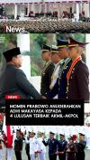Momen Prabowo Anugerahkan Adhi Makayasa kepada 4 Lulusan Terbaik Akmil-Akpol
