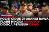 Polisi Tangkap 21 Orang Diduga Perusuh Demo Mahasiswa, Bawa Flare hingga Molotov