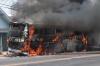 Bus Terbakar di Jalan Madiun-Surabaya, Terdengar Ledakan dari Dalam Kendaraan