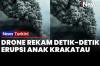Mencekam! Drone Rekam Detik-Detik Erupsi Gunung Anak Krakatau dari Udara