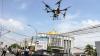 Polda Riau Gunakan Drone untuk Semprot Cairan Disinfektan