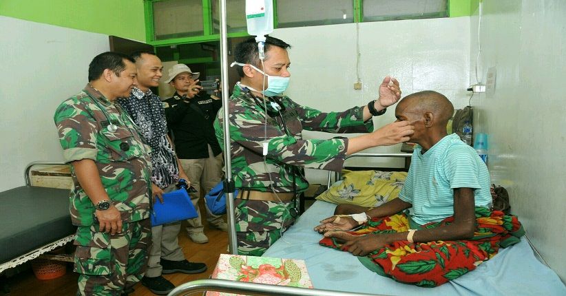 Satgas TNI Gerak Cepat Atasi Wabah Campak dan Gizi Buruk di Asmat