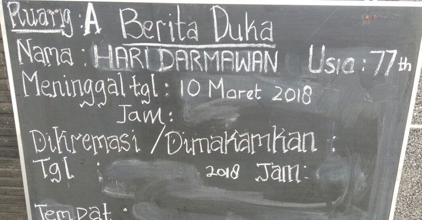 Jenazah Hari Darmawan Akan Dikremasi di Bali