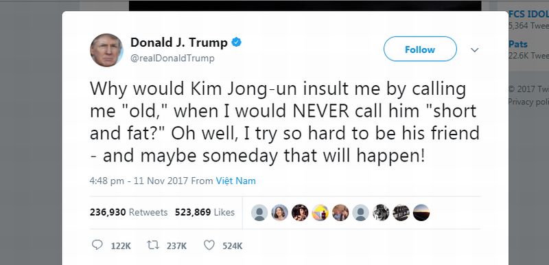 Trump Tersinggung Disebut 'Tua' oleh Kim Jong Un, tapi Ingin Berteman
