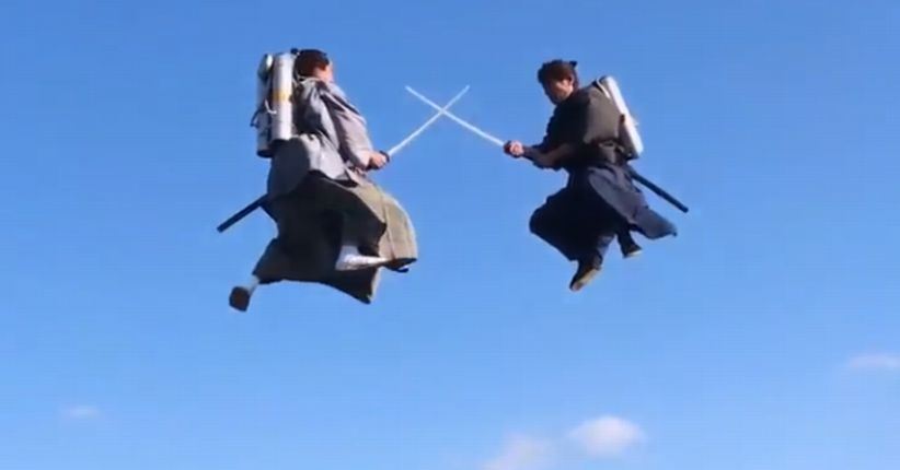 Nyata, 2 Prajurit ^Samurai^ Duel di Udara