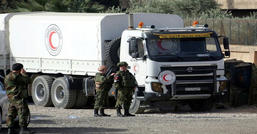 Konvoi 13 Truk Bantuan PBB Akhirnya Memasuki Ghouta Timur