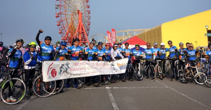 Gowes 63 Km, 2 Mantan Menteri Promosi Wisata Indonesia di Jepang