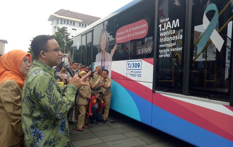 Tekan Penderita Kanker Serviks, Anies Ajak Warga Periksa ke Puskesmas