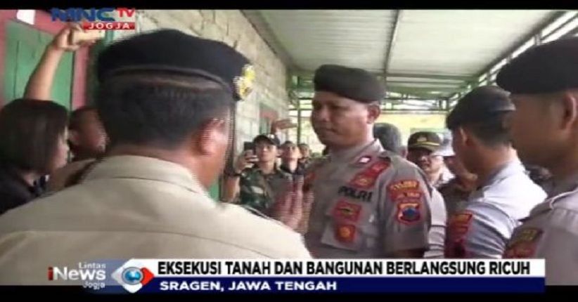 Eksekusi Tanah dan Bangunan di Sragen Ricuh