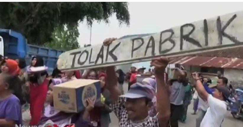 Demo Warga Tolak Pabrik Gamping di Ponorogo Ricuh