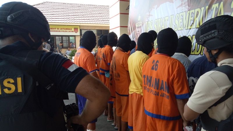 Jelang Natal, Polda Jatim Amankan 161 Preman dan Pelaku Kejahatan