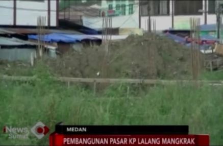 Pembangunan Pasar di  Kampung Lalang Mangkrak