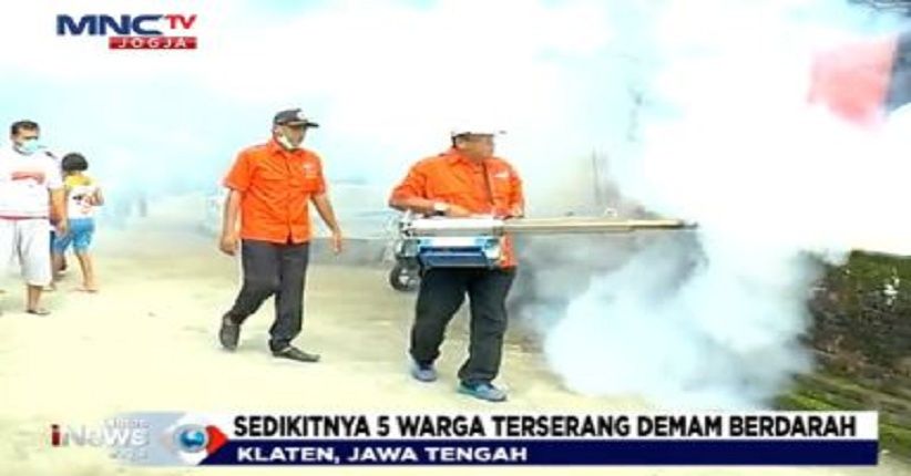 Cegah Demam Berdarah, Rescue Perindo Klaten Gelar Fogging 