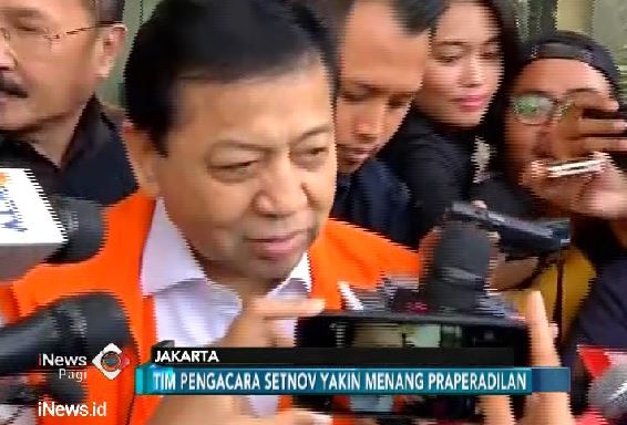 Pengacara Setnov Pede Kembali Menangkan Praperadilan