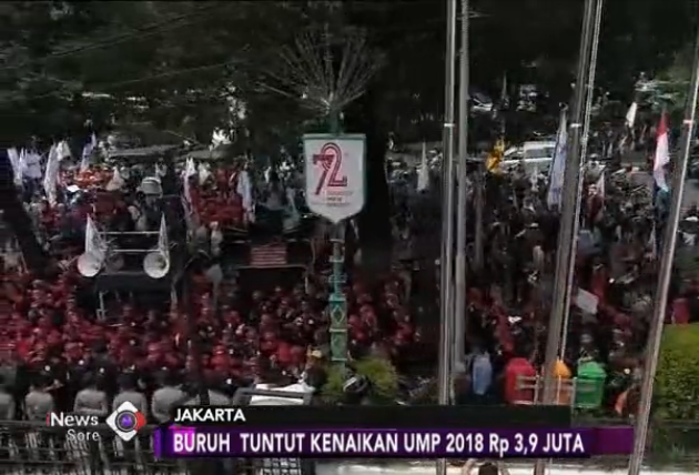 VIDEO: Buruh Desak Pemprov DKI Kembali Naikkan UMP Jadi Rp3,9 Juta