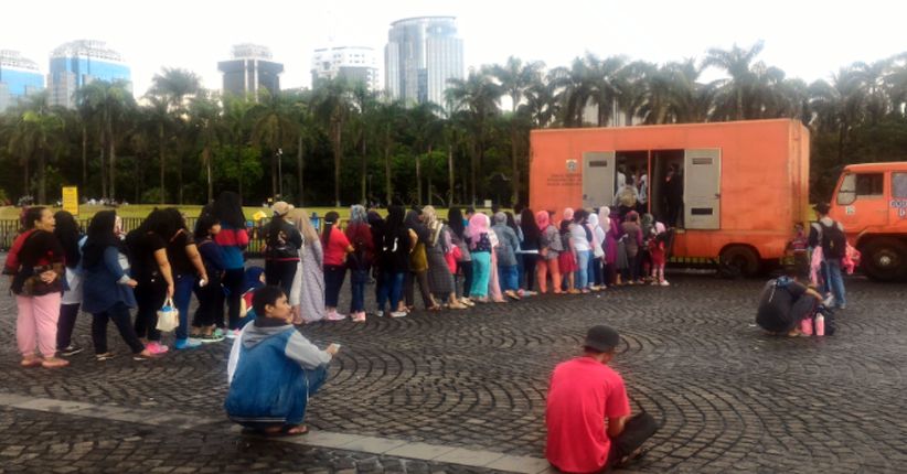 Pengunjung Membeludak, Kawasan Wisata Monas Minim Toilet