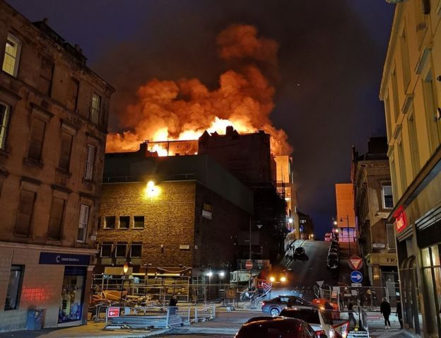 Baru Direnovasi, Kebakaran Landa Sekolah Seni Mackintosh di Glasgow