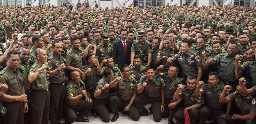 Jokowi Pimpin Upacara Peringatan HUT ke-73 TNI di Cilangkap