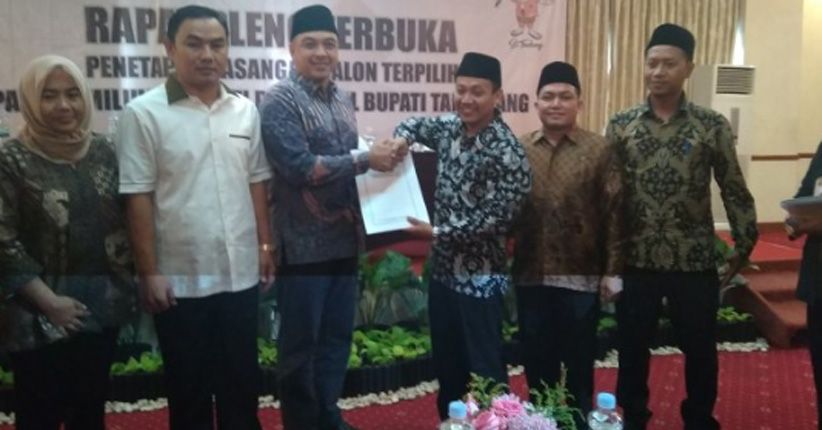 KPU Resmi Tetapkan Pasangan Zaki-Romli Pimpin Kabupaten Tangerang