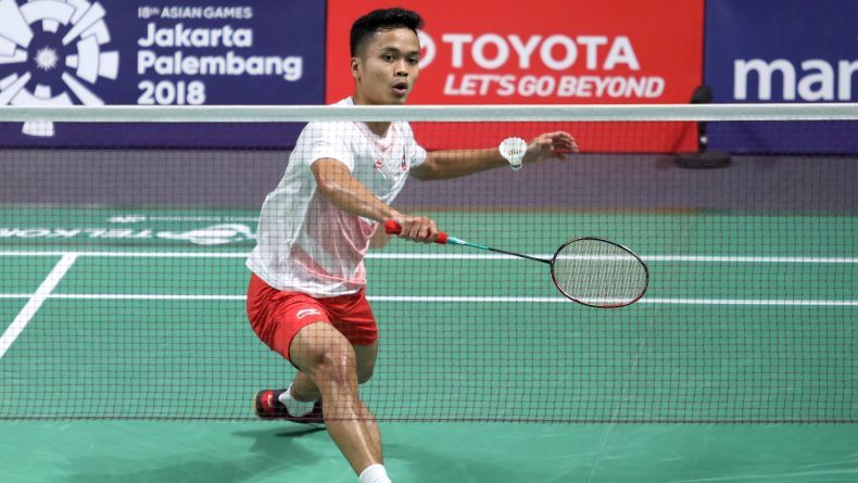 Anthony Ginting Alami Cedera Kaki, Indonesia Tertinggal dari China   