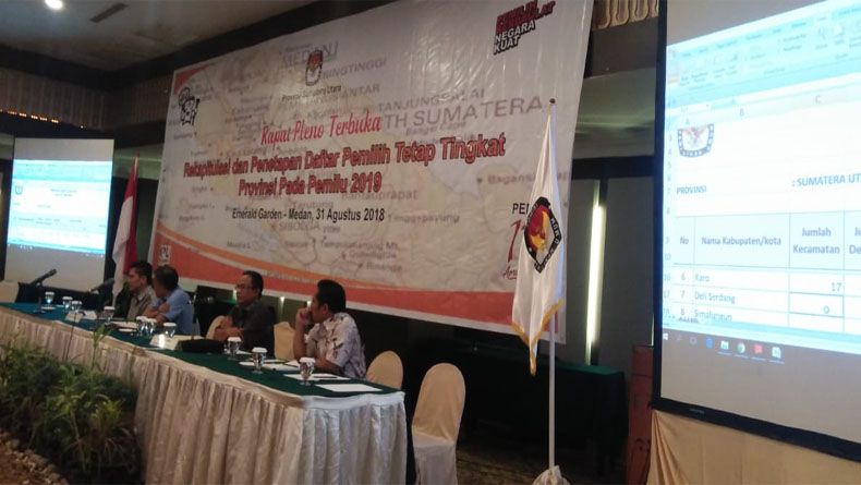 KPU Sumut Tetapkan DPT Pemilu 2019 Sebanyak 9,4 Juta Pemilih