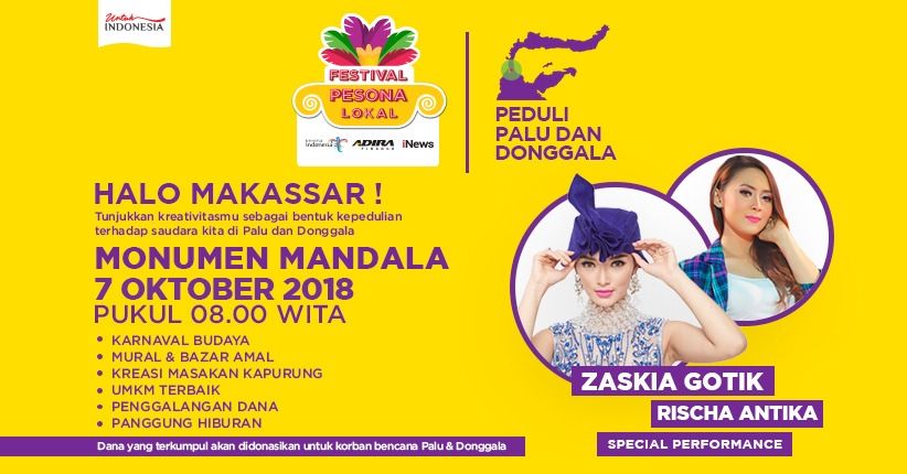 Yuk Hadir di Monumen Mandala Makassar, Berbagi untuk Palu-Donggala