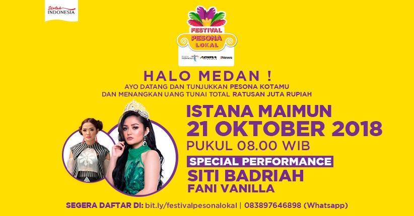 Hadiri Festival Pesona Lokal Medan, Ada Beragam Acara Menarik & Hadiah