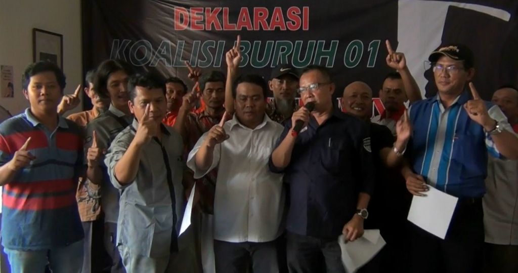 Koalisi Buruh 01 Deklarasi Dukung Jokowi-Ma'ruf 