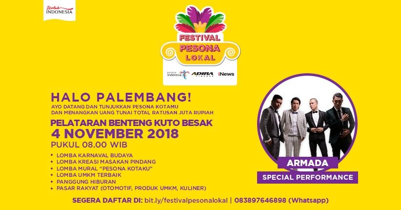 Ini Alasan Palembang Jadi Tuan Rumah Festival Pesona Lokal