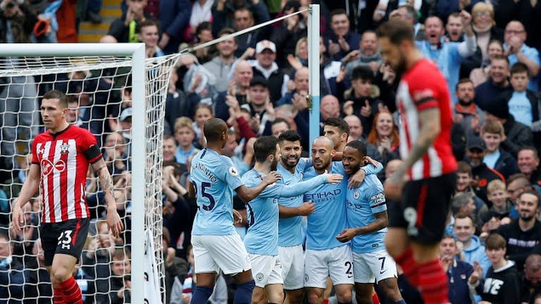 Hasil Liga Inggris: Manchester City Kalahkan Southampton 6-1
