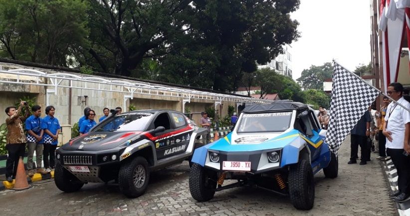 Keliling Nusantara, Mobil Listrik Karya Mahasiswa ITS Tiba di Jakarta