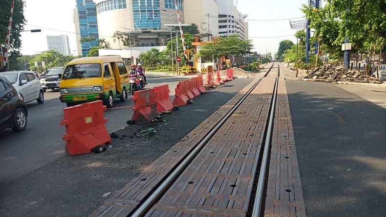 Block Rel Jalan Ahmad Yani Surabaya Tuntas, Kemacetan Segera Teratasi
