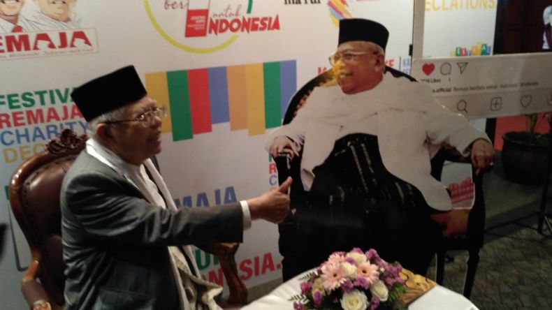Ma'ruf Amin Bangga dengan Semangat Kampanye Positif Relawan Milenial