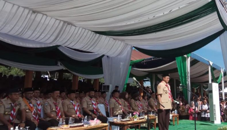 Pesan Menag saat Buka Acara Perkemahan Pramuka Santri