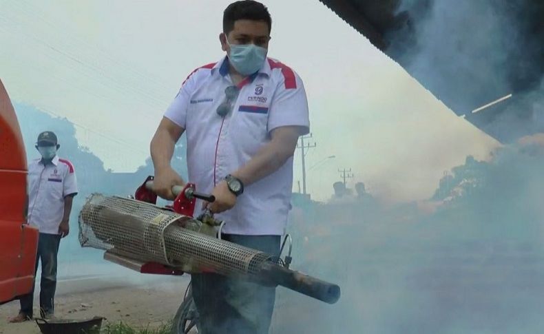 Caleg Perindo Rudi Dharmawan Fogging 1 Kelurahan di Bandarlampung