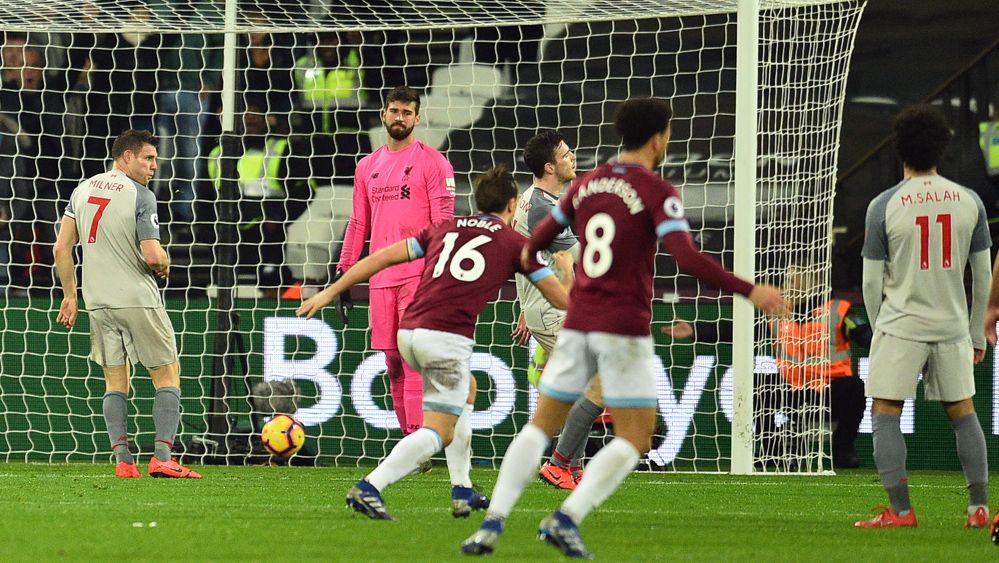 Tertekan, Liverpool Gagal Menang di Kandang West Ham 