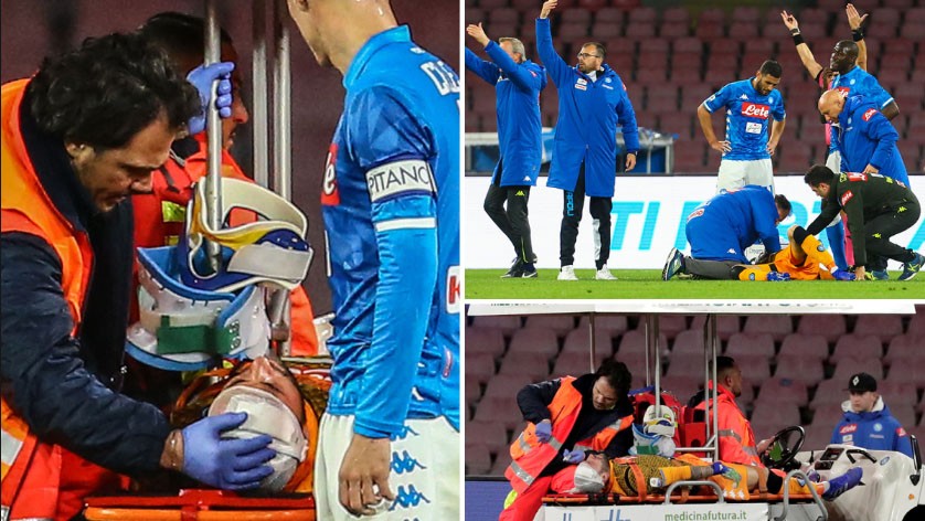 Pingsan di Lapangan, Kiper Napoli David Ospina Dirawat di Rumah Sakit