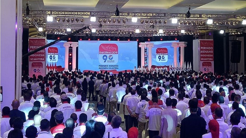 Rakornas Perindo, Dukungan ke Jokowi Bergemuruh di JIExpo