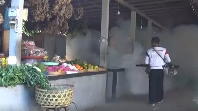 Pasar Tradisional Buleleng Bali Tak Luput dari Fogging Partai Perindo