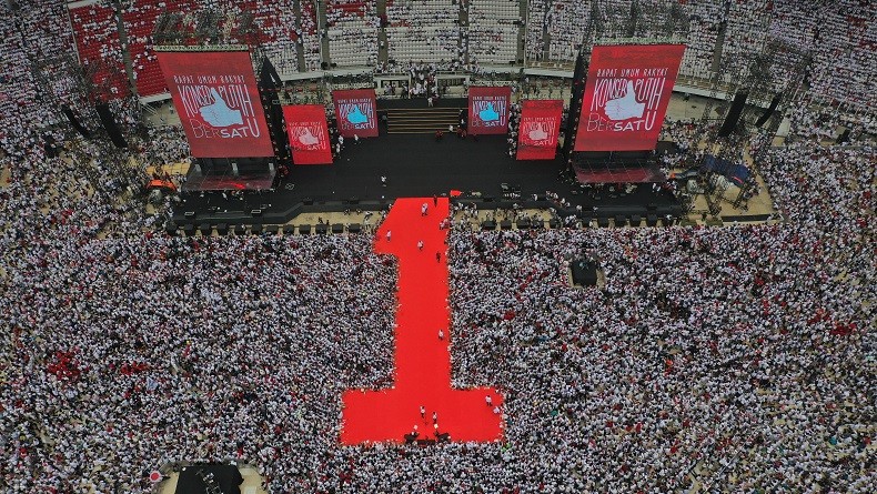 Hasil Survei Poltracking: Jokowi Raih 53,3 Persen, Prabowo 39,7 Persen