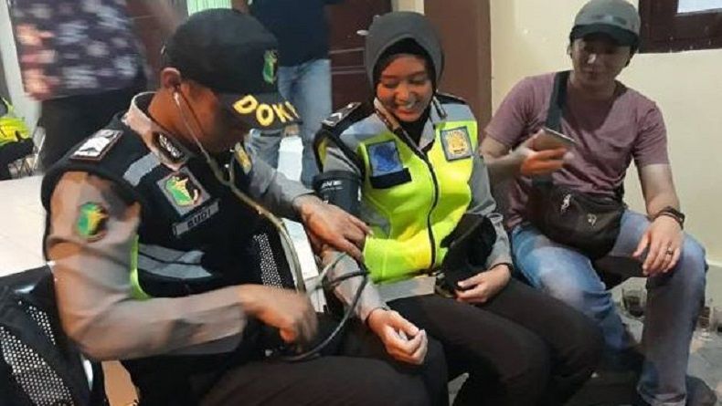 Polres Salatiga Cek Kesehatan Polisi Kawal Surat Suara Pemilu