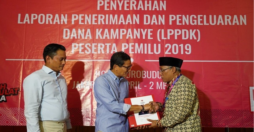 Serahkan Laporan Dana Kampanye, Sandi Kecewa Sidakam KPU Tak Maksimal