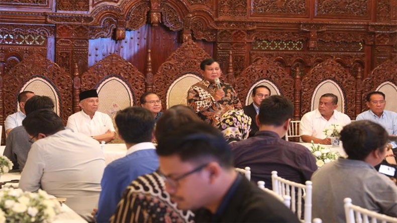 Prabowo Beberkan Kecurangan Masif Pemilu 2019 di Depan Media Asing